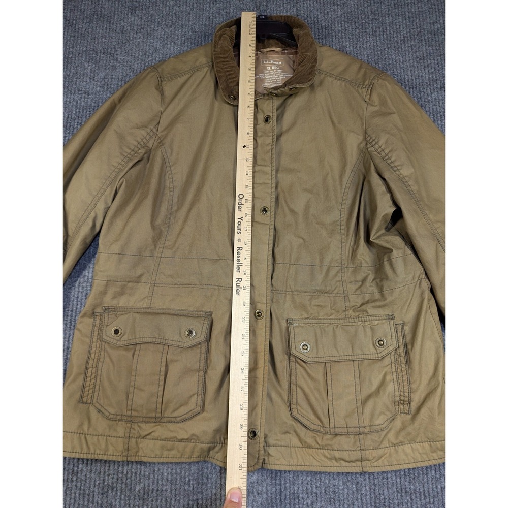 LL Bean x British Millerain Waxed Cotton Field Jacket Women's Size XL Tan Chore - Picture 8 of 8